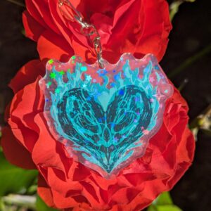 Blackheart Acrylic Keychain